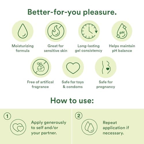 Good Clean Love Almost Naked Water-Based Lube, Personal Lubricant with Organic Aloe Vera, Safe for Adult Toys & Condoms, pH-Balanced, Clean Intimate Wellness Gel for Men & Women, 4 Oz (2-Pack)