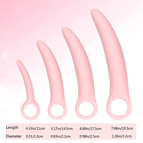 Lyniya 4-Pack Silicone Pelvic Floor Muscle Dilator Trainer Set