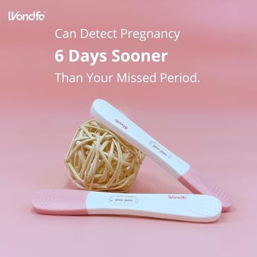Wondfo Pregnancy Test Early Result 5 Pack - Extra Sensitive and Very Early HCG Urine Midstream Test 10 MIU - Detect 6 Days Sooner Than Your Missed Period