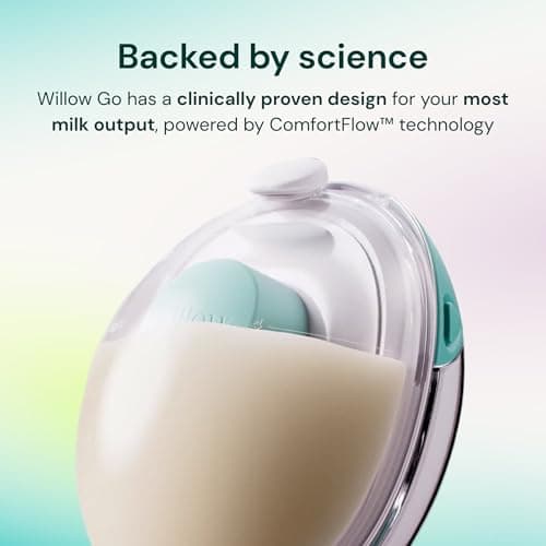 Willow Go - Hands Free Breast Pump - Wearable Breastfeeding Pump - Portable, Electric, Cordless, & 9 Levels of Hospital Grade Suction Strength - Postpartum Essentials - Double Breast Pump