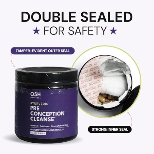 Freshly Moms Ayurvedic Preconception Cleanse | Ovarian & Uterus Cleanse for Balancing Hormones | TTC Support | Regular Cycle Support | with Stinging Nettle, Red Clover, and More | 30 Servings