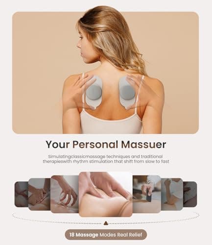 Mooyee Wireless TENS Unit for Pain Relief, 18 Modes App Control Tens Machine & Deep Tissue Muscle Stimulator for Pain, Soreness & Muscle Relief – Ideal for Back, Neck, Shoulders, Arms & Legs