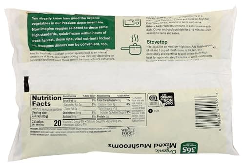 365 by Whole Foods Market, Organic Mixed Mushrooms, 10 oz, (Frozen)