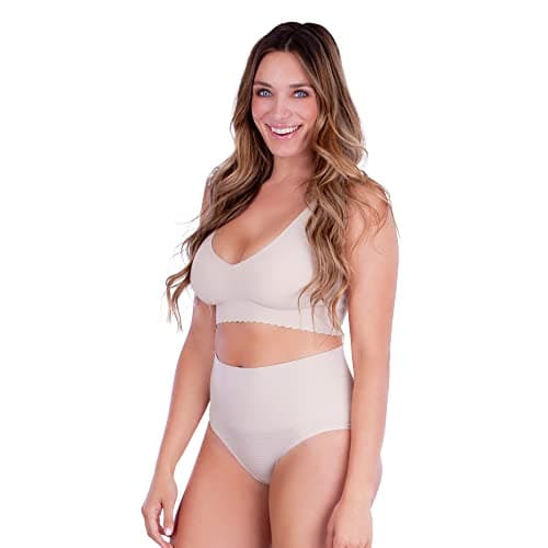 Belly Bandit Basics C-Section Recovery Brief – High-Waisted Compression Underwear for Postpartum & Surgical Healing – Soft, Breathable, and Supportive Maternity Shapewear - Medium, Nude