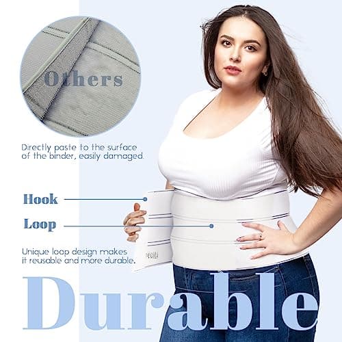 Lynnuo Belly Binder Post Hysterectomy, 9-Inch-Wide Postpartum Belly Band, Abdominal Binder Post Surgery For Women, Belly Binder Post Partum (30" - 45")