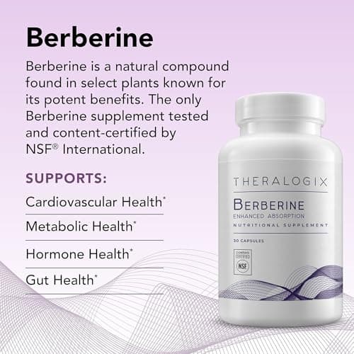 Theralogix Berberine Enhanced Absorption - 30-Day Supply - Made with Berberine Phytosome to Help Support Healthy Metabolism & Hormone Balance* - NSF Certified - 30 Capsules
