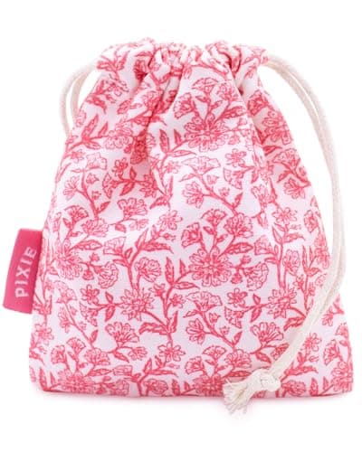 Pixie Menstrual Cup Storage Bag Case - 100% Organic Cotton Reusable Holder for Period Cups, Discs, and Kegel Balls - Store After Using Sterilizer or Wash - Container to Keep Menstrual Cup Cleaner
