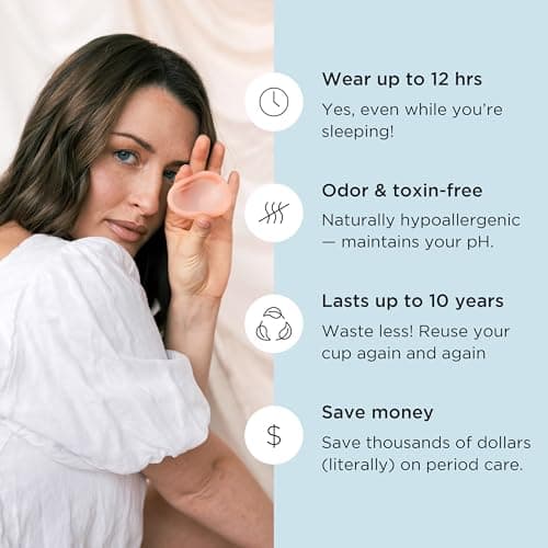 Saalt Menstrual Disc - Soft, Flexible, Reusable Medical-Grade Silicone - Wear 12 Hours - Removal Notch - Two Sizes - Menstrual Cup or Tampon Alternative - Made in USA - Lasts 10 Years (Blue, Regular)
