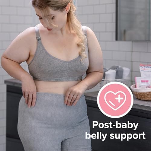 Dr. Talbot's Mom Postpartum Underwear - 8 Count - Size X-Large Disposable Panties for Postpartum Care - Gray