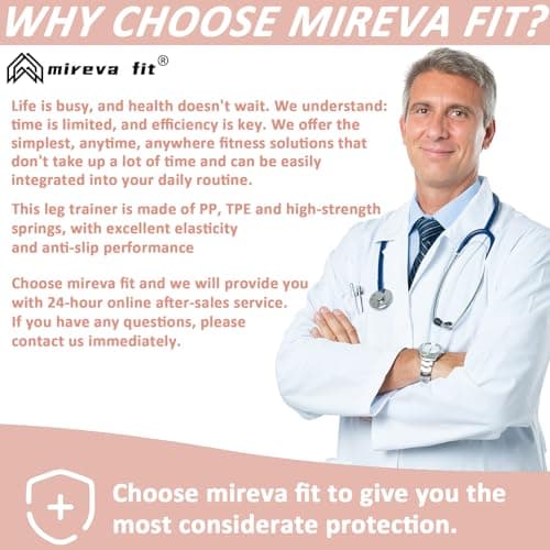 Mireva Fit Pelvic and Thigh Trainer | Women's Pelvic Floor Exercise Devices Trainer | Kegel Exerciser, Thigh Muscle Exercise Devices with Display Counter (Pink)