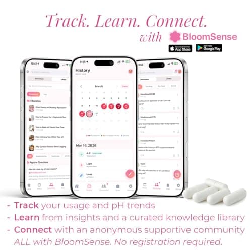 Natureland Boric Acid Vaginal Suppositories for Women 600mg - 40 Count - Made in USA - Feminine Care for pH Balance & Odor Control - Intimate Health Support - with BloomSense App