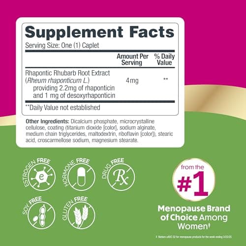 Estroven Complete Multi-Symptom Menopause Supplement for Women, 28 Ct., Clinically Proven Ingredient Provide Menopause Relief & Night Sweats & Hot Flash Relief* Drug-Free & Non-GMO