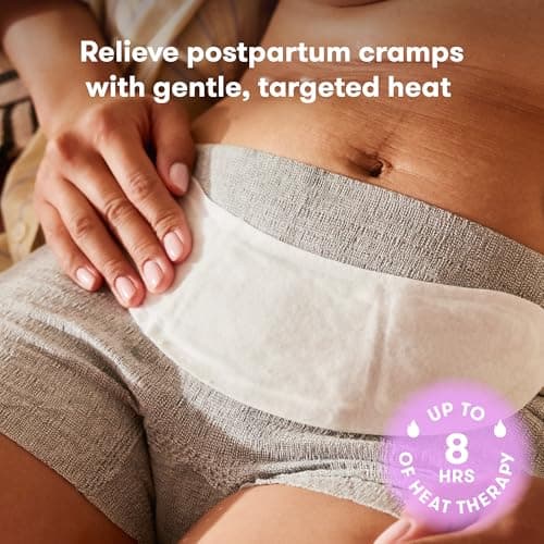 Frida Mom Uterine Recovery Patches, Heating Pad for After Birth Comfort, 8-Hours of Non-Medicated Heat Relief for Menstrual Cramping, Postpartum Essentials for New Moms, 6ct
