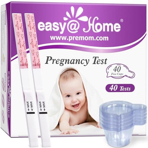 Easy@Home Pregnancy Test Strips Review: 40 Strips + Cups Worth It?