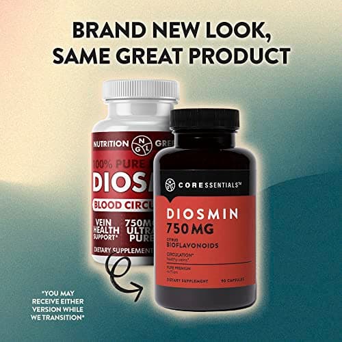NGL Pure Diosmin 750 mg - Citrus Bioflavonoids for Blood Circulation, Leg Veins Health, Purity Guarantee 90 Capsules