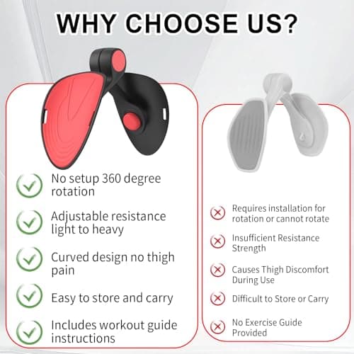 48 LB Pelvic Floor Exercise Devices, Inner Thigh Kegel Exerciser, Kegel Trainer for Postpartum Rehabilitation, Exerciser of Thigh at Home, Hip Under Desk Exercise Men Women with Band