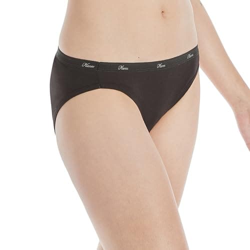 Hanes Women's Bikini Underwear Pack, Classic Cotton Bikini Panties, 10-Pack (Colors May Vary)