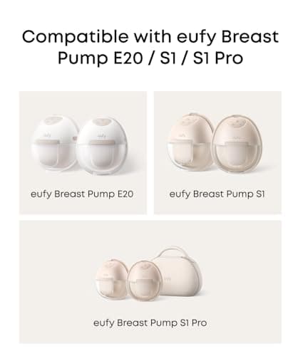 eufy Security Original 24mm Flange (2-Pack), Replacement Accessories for Wearable Breast Pump E20/S1/S1 Pro, HeatFlow™ Technology, Food-Grade Silicone, Durable, Comfortable, Ergonomic Fit