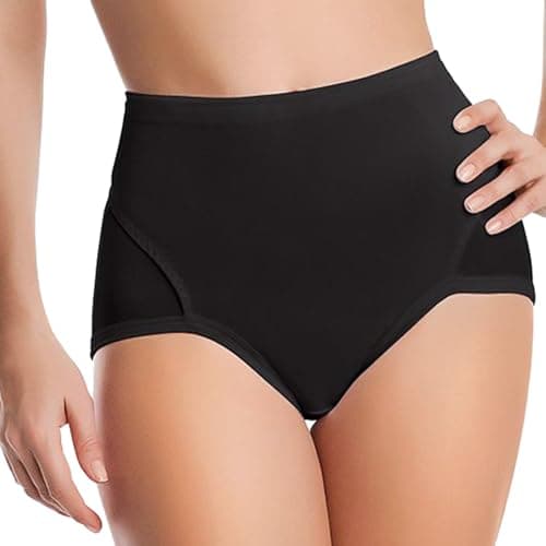 Shymay Postpartum Compression Underwear Tummy Control Panties with Adjustable Belly Wrap C Section Shapewear Girdle for Women (Black, Medium)