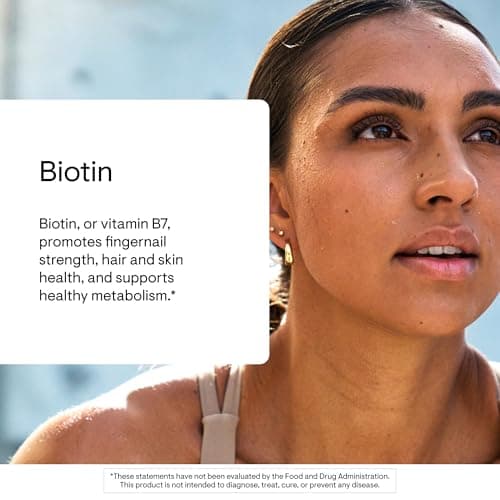 THORNE - Biotin - Vitamin B7 Supplement for Healthy Hair, Nails, Skin & Metabolism - Supports Nerve Health* - Third-Party Certified - Gluten, Dairy & Soy-Free - 60 Capsules