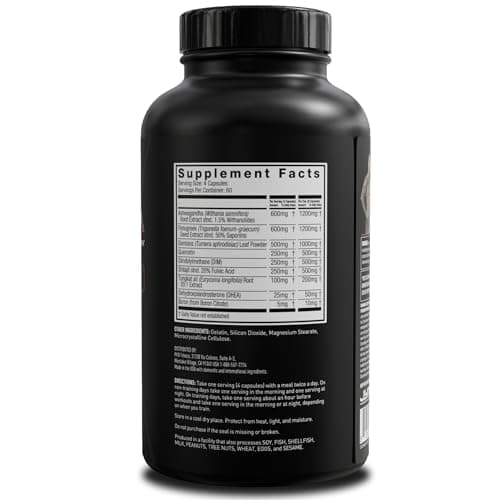 Alpha JYM X Advanced Testosterone Booster - Vitality, Optimization, DHEA, Ashwagandha, Boron, Shilajit, Fenugreek, Eurycoma, Damiana, Quercetin, DIM, JYM Supplemental Science (240 Capsules)