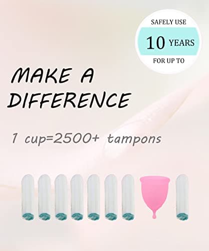 Ginalaia Menstrual Cups with Collapsible Storage Cup, Leak-Proof Design with Medical Grade Silicone Period Cups Reusable, Tampon and Pad Alternative,for Light Flow and Heavy Flow Large+Small