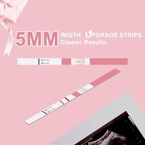 ACCUBIO Pregnancy Test Strips with Urine Cups, hCG Detection Home Pregnancy Tests, Sensitive & Over 99% Accurate, 20 Count Individually Wrapped, Rapid hCG Test Strips, 5mm Wider 25mIU/mL