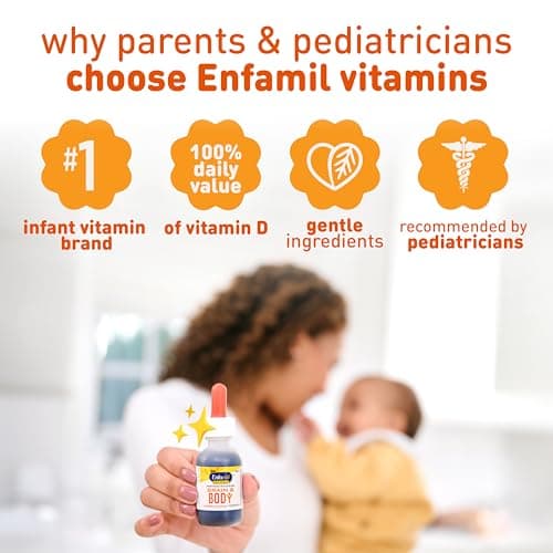 Enfamil Baby Vitamins Enfamil Poly-Vi-Sol 8 Multi-Vitamins & Iron Supplement Drops for Infants & Toddlers, Supports Growth & Development, 50 mL Dropper Bottle