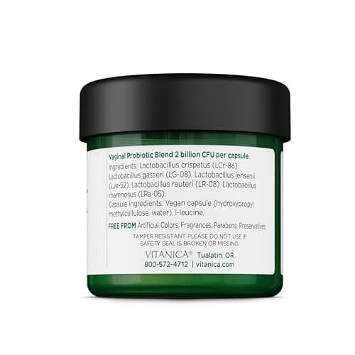 Vitanica Fresh V-Probiotics - Women's Probiotic for Vaginal Health - Contains Lactobacillus Gasseri - Free of Filler, Fragrances, Parabens, Preservatives & Artificial Colors - 30 Suppository Tablets