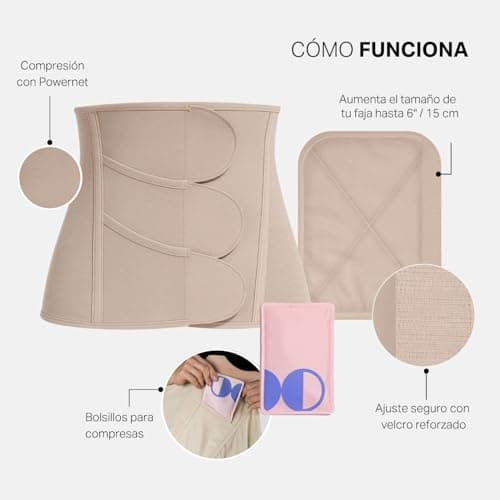 MISTY PHASES Postpartum Belly Wrap Support Belt, Belly Band Wrap For Recovery, Postpartum Fajas Abdominal Binder For Women (Black, Large)