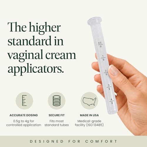 NewLife Naturals Disposable Vaginal Applicators 30 Pack – Threaded Vaginal Cream Applicators with Dosage Markings – Individually Wrapped Clean Single Use for Gels, Lubricants, & Creams – Made in USA
