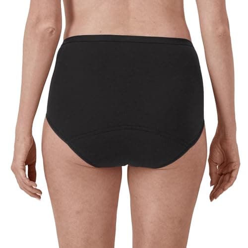 Hanes Women's Comfort, Period. Briefs, Super Leak Post-Partum & Period Underwear, 3-Pack