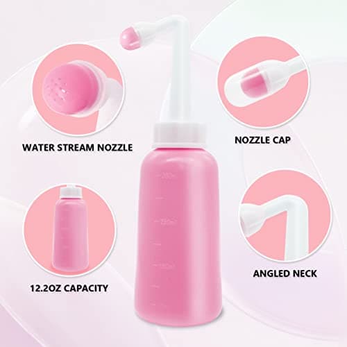 Peri Bottle for Postpartum Care,12 OZ Perineal Bottle Postpartum Essentials Upside Down Peri Bottle for Perineal Recovery and Cleansing After Birth
