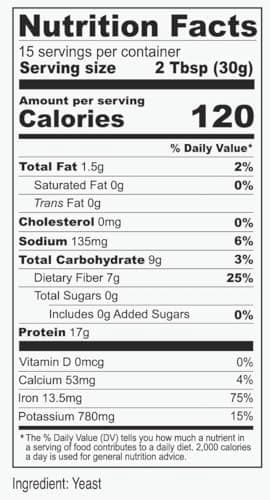 Anthony's Brewer's Yeast, 1 lb, Made in USA, Gluten Free, For Lactation Support, Unflavored, Unsweetened