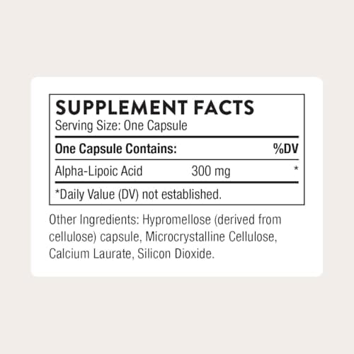 THORNE - Alpha-Lipoic Acid - Provides Antioxidant Support - Supports Liver Detox & Nerve, Eye, Metabolic & Liver Health* - Third-Party Certified - Gluten, Dairy & Soy-Free - 60 Capsules