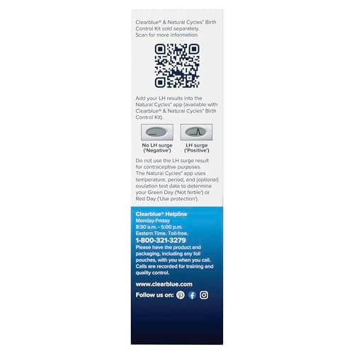 Clearblue & Natural Cycles Birth Control Ovulation Test Refill Pack, 15 Digital Ovulation Tests