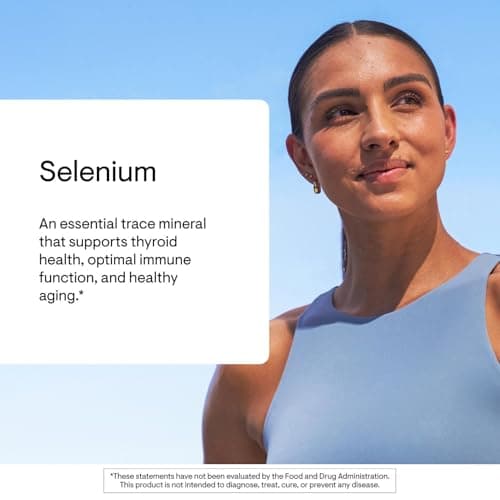 THORNE - Selenium - 200 mcg Selenium Supplement for Antioxidant Support - Supports Thyroid Health, Immune Function & Healthy Aging - Third-Party Certified - Gluten, Dairy & Soy-Free - 60 Capsules