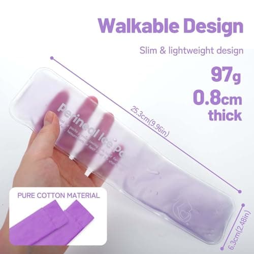 Reusable Perineal Cooling Pad for Postpartum and Hemorrhoid Pain Relief,Instant Perineal Cold Pack,Vaginial Ice Pack for Pain Relief (Color-Purple)