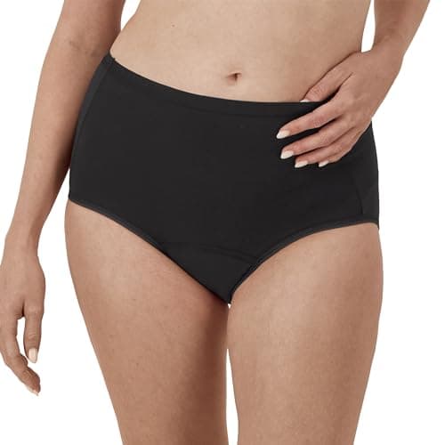 Hanes Women's Comfort, Period. Briefs, Super Leak Post-Partum & Period Underwear, 3-Pack