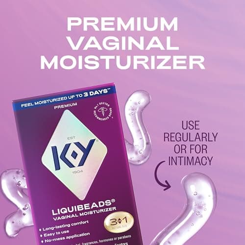 K-Y Liquibeads Vaginal Moisturizer for Women, Silicone Lube Vaginal Suppository, Vaginal Lubricant Helps Reduce Pain Due to Vaginal Dryness, 6 Vaginal Suppositories & 6 Vaginal Applicators