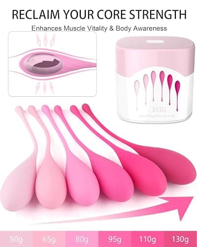 6PCS Advanced Kegel Training Set, Kegel Exercises Weight Control, Integrated Design, Food Grade Silicone: Kegel Exercise System, Pelvic Floor Exercises