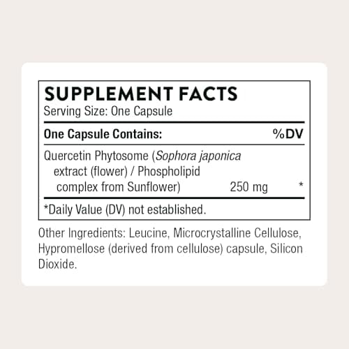 THORNE - Quercetin Phytosome - Antioxidant Supplement for Immune Health, Respiratory Support & Seasonal Allergy Relief* - Third-Party Certified - Gluten, Dairy & Soy-Free - 60 Capsules