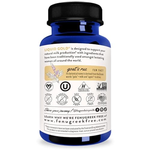 Legendairy Milk Liquid Gold Lactation Support | Lactation Supplement with Organic Goats Rue, Milk Thistle, Shatavari, Fennel, Alfalfa & Anise | Breastfeeding Supplements, 60 Count
