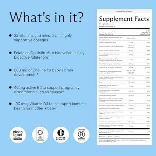Needed. Multivitamin for Prenatal | Prenatal Multi Capsule - Pregnancy, Breastfeeding, Postpartum | Expertly-Formulated & Third-Party Tested | 30-Day Supply