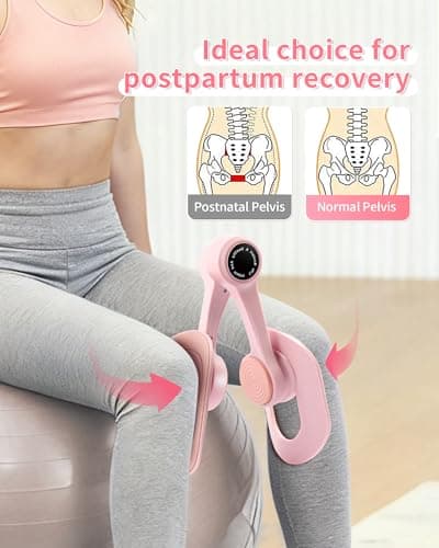 SirDone Thigh Trainer for Women, 360° Adjustable Pelvic Floor Muscle Trainer, Inner Thigh Exerciser, Multi-Function Home Gym Equipment for Hip, Leg, Arm & Yoga Workouts(Pink)