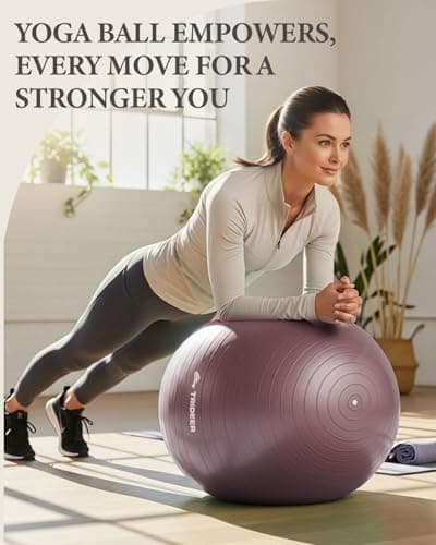 Trideer Yoga Ball for Pregnancy Office Ball Chair– Exercise Ball for Birthing, Labor, Stretching & Core Workout – Anti-Burst, Slip-Resistant for Home Gym, Flexible Seating & Physical Therapy