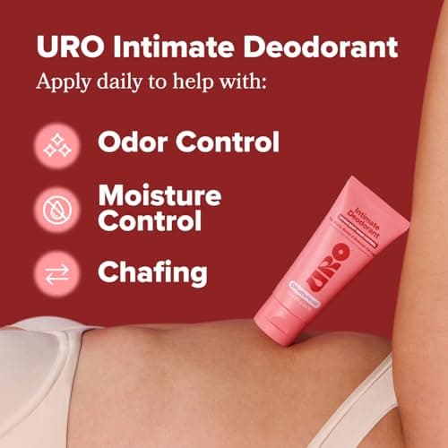 URO Intimate Whole Body Deodorant Cream – Dermatologist Tested, Hypoallergenic, Non-irritating, Aluminum Free, Unscented, Dries Clear – Odor & Moisture Control, Anti-Chafing – 3 Oz Tube (Pack of 1)