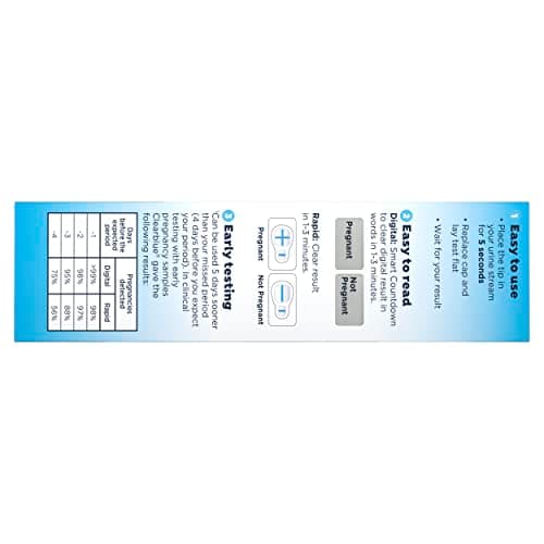 Clearblue Pregnancy Test Combo Pack, 4ct - Digital with Smart Countdown & Rapid Detection - Value Pack