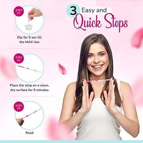 Clinical Guard Pregnancy Tests Strips - Sensitive & Accurate Measurement Within 5 mins - Early Detection Pregnancy Test Strip - Easy to Use for Home Tests - HCG Test Strip Kit - 25 Count