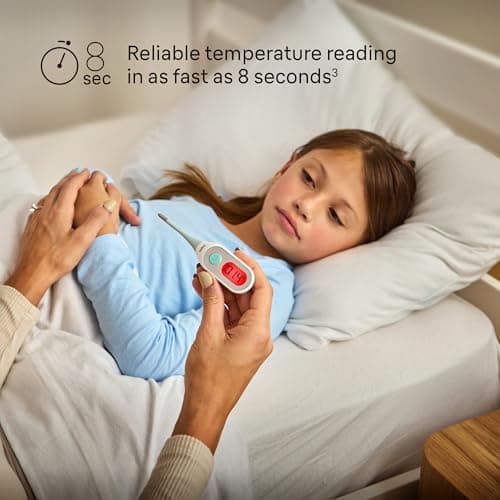 Braun Digital Thermometer, Clinically Accurate, Color Coded Fever Guidance, Thermometer for Adults, Baby, Toddlers & Kids, Oral, Rectal or Underarm use, No 1 Brand Recommended by Pediatricians
